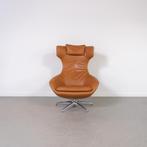 1x Leolux Caruzzo PLUS Fauteuil + Voetenbank Karamel Leer, Huis en Inrichting, Fauteuils, 75 tot 100 cm, Ophalen of Verzenden