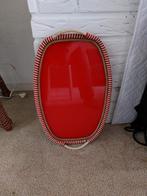 Vintage dienblad rood jaren 50 zgan, Ophalen of Verzenden, Zo goed als nieuw, Kunststof