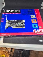 Sweex 4x USB 2.0 PCI Kaart, Ophalen of Verzenden, Nieuw, Intern, Sweex