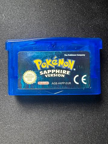 Origineel Pokemon Sapphire Gameboy Advance spel GBA game beschikbaar voor biedingen