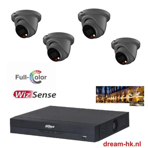 4MP Dahua WizSense Smart Dual Light Full Color 4CH IP PoE, Audio, Tv en Foto, Videobewaking, Nieuw, Buitencamera, Ophalen of Verzenden