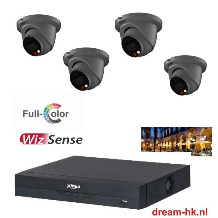 4MP Dahua WizSense Smart Dual Light Full Color 4CH IP PoE, Audio, Tv en Foto, Videobewaking, Nieuw, Buitencamera, Ophalen of Verzenden