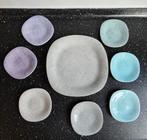 Cakeset Boch Belgium jaren 60, Ophalen of Verzenden, Zo goed als nieuw, Bord(en), Aardewerk