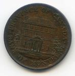 Canada-Quebec 1/2 Penny 1844, Postzegels en Munten, Munten | Amerika, Ophalen of Verzenden, Noord-Amerika