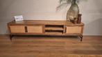 TV Meubel Carini Naturel, Huis en Inrichting, Kasten | Ladekasten, Ophalen, Metaal, Rustiek, 150 tot 200 cm