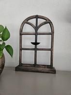Decoratief houten stalraam met waxinelicht houder NIEUW!, Nieuw, Ophalen of Verzenden, Kandelaar, Hout