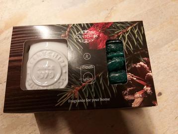 NIEUW wax melt met houder geur kaars kerst thema dennen (A) beschikbaar voor biedingen