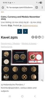 Heritage auctions veiling kavel:2501. 13x Koninkrijksponders, Ophalen of Verzenden, Goud, Nederland