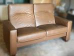 2 zits bank kwaliteits leer bruin in heel goede staat, Huis en Inrichting, Ophalen, 150 tot 200 cm, Tweepersoons, Zo goed als nieuw