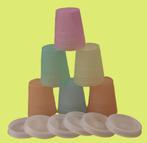 6 Tupperware mini bekertjes 60 ml met deksel  pastel kleuren, Huis en Inrichting, Keuken | Tupperware, Ophalen of Verzenden, Zo goed als nieuw