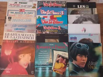 15x Franstalig Chansons LP’s in één koop beschikbaar voor biedingen