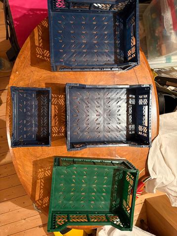 Ay-kasa Kratjes - Donkerblauw & Donkergroen beschikbaar voor biedingen