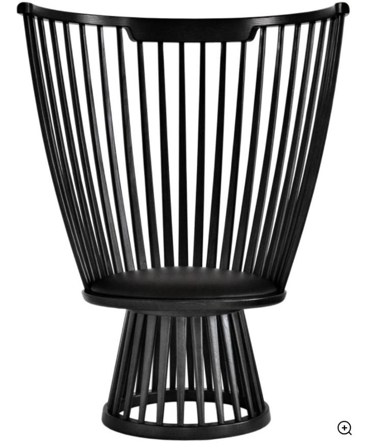 Tom Dixon | Fan Chair | Zwart, Huis en Inrichting, Fauteuils, Gebruikt, Hout, 75 tot 100 cm, 75 tot 100 cm, Ophalen