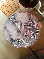 Leuke ronde poef met bladeren print, Huis en Inrichting, Banken | Voetenbanken en Poefen, Ophalen of Verzenden