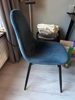 4 Velours Eetkamerstoelen - Zo Goed Als Nieuw!, Huis en Inrichting, Stoelen, Ophalen, Zo goed als nieuw, Metaal, Vier