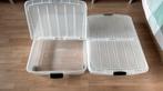 Twee boxen met wieltjes voor onder bed, Doe-het-zelf en Verbouw, Ophalen, Zo goed als nieuw, 75 tot 100 cm, Minder dan 35 cm