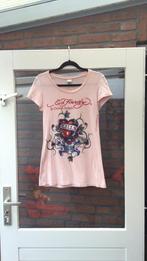 Ed Hardy roze tattoo top maat S, Ophalen of Verzenden, Zo goed als nieuw, Roze, Maat 36 (S)