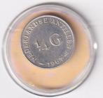 Ned. Antillen 1/4 Gulden 1967 Vis / Ster met randkrasje, Koningin Juliana, Verzenden, Zilver, 25 cent