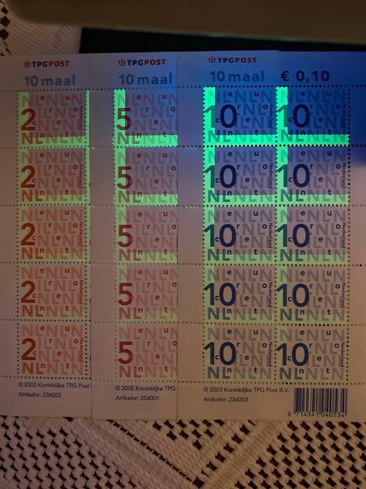 TPG Postzegels met L Fosfor, Postzegels en Munten, Postzegels | Nederland, Gestempeld, Na 1940, Ophalen of Verzenden
