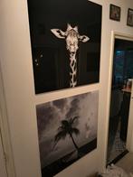 2 glazen schilderijen, Ophalen