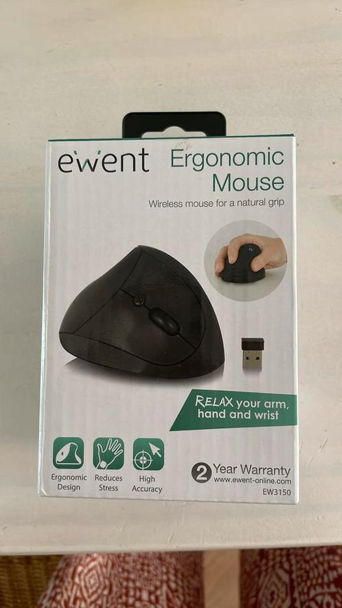 Ewent EW3150 ergonomische draadloze muis, Computers en Software, Muizen, Nieuw, Rechtshandig, Ophalen of Verzenden