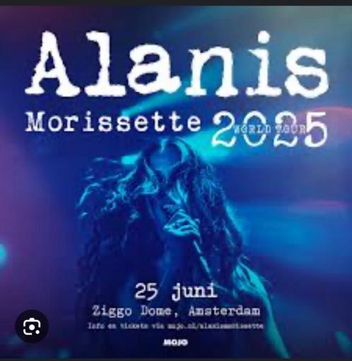 2 platinum Tickets Alanis - Ziggo Dome - 25 juni 2025, Tickets en Kaartjes, Evenementen en Festivals, Eén persoon