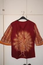 Donkerrode Batik Tuniek. Maat Medium., Ophalen of Verzenden, Zo goed als nieuw, Maat 38/40 (M)