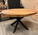 Eetkamertafel Sano | Mangohout | Rond | Diverse afmetingen, Rond, Nieuw, Ophalen of Verzenden, Metaal