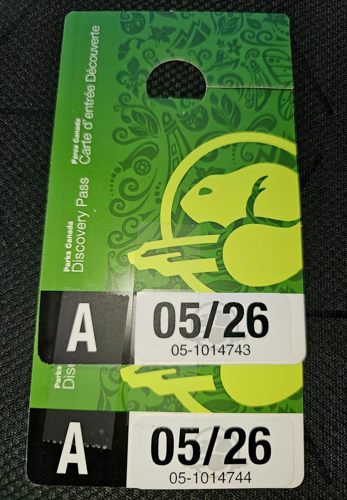 Te koop 2 x discovery park pass Canada tm 8/26, Tickets en Kaartjes, Autovignetten, Twee personen
