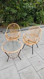 Leuke vintage rotan set van rohe., Tuin en Terras, Ophalen, Gebruikt, Rotan