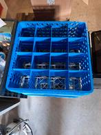 Blauwe Glazen Spoelbak vaatwasmachine rek, Ophalen of Verzenden
