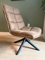 Draai Fauteuil bruin/cognac Clayton (Leenbakker), Ophalen, Zo goed als nieuw, 75 tot 100 cm, 50 tot 75 cm