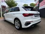 Audi A3 Sportback 30 TFSI S-Line Hybride, Auto's, Stof, Gebruikt, Zwart, Wit