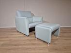 Montel Mondi Fauteuil + Hocker - Showroommodel - Mint, Metaal, Voltastraat 21, Barneveld, 75 tot 100 cm, Ophalen of Verzenden