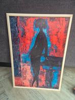 Kunstprint “Nu au Piano” – Wolf Reuther – 65 x 46 cm, Ophalen of Verzenden, Hout, Minder dan 50 cm, Minder dan 50 cm