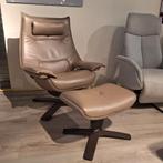 Natuzzi fauteuil+ hocker  'Pelican Q - 700', Ophalen of Verzenden, Zo goed als nieuw