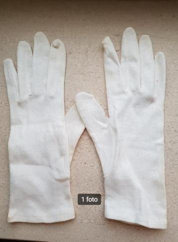 Witte handschoenen bruid   beschikbaar voor biedingen