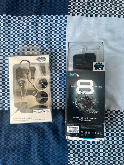 GoPro Hero 8 z.g.a.n. met extra bevestigingen, Audio, Tv en Foto, Actiecamera's, Zo goed als nieuw, GoPro, Ophalen of Verzenden