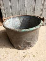 Koperen oude ketel, Tuin en Terras, Ophalen, Gebruikt, Minder dan 30 cm, Rond