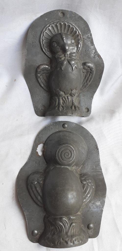 Antieke dubbele Chocoladevorm, Antiek en Kunst, Curiosa en Brocante, Ophalen of Verzenden