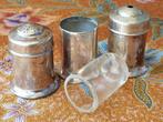 Oud silverplate peper, zout en mosterd uit Engeland.