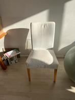 4 witte stoelen met wasbare hoezen, Huis en Inrichting, Stoelen, Ophalen, Gebruikt, Wit, Vier