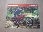 Honda XR185 brochure folder 1979, Ophalen of Verzenden, Honda