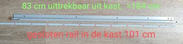 Lade geleider zwaar model lichtgrijs gelakt 100 cm beschikbaar voor biedingen