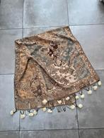 LUXE WOL / ZIJDE / BONT FIJN GEWEVEN WOLLEN OMSLAGDOEK SJAAL, Kleding | Dames, Mutsen, Sjaals en Handschoenen, Ophalen of Verzenden