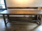 Eiken houten tafel wagondelen, 200 cm of meer, 50 tot 100 cm, Rechthoekig, Eikenhout