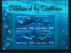 antigua 2013 pf blok dolfijnen zezoogdieren zeeleven 1, Ophalen of Verzenden, Postfris, Dier of Natuur