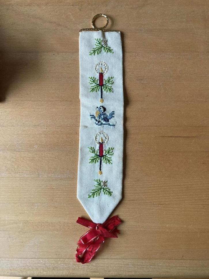 Vintage klein kerst schellekoord met goudkleurig beslag, Diversen, Kerst, Zo goed als nieuw, Ophalen of Verzenden