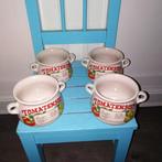 Soepkommen tomatensoep vintage 4 stuks, Huis en Inrichting, Keuken | Servies, Ophalen, Gebruikt, Kom(men), Overige stijlen