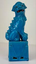 Vintage Foo Dog / Chinese tempel leeuw turquoise keramiek, Ophalen of Verzenden, Nieuw, Dier